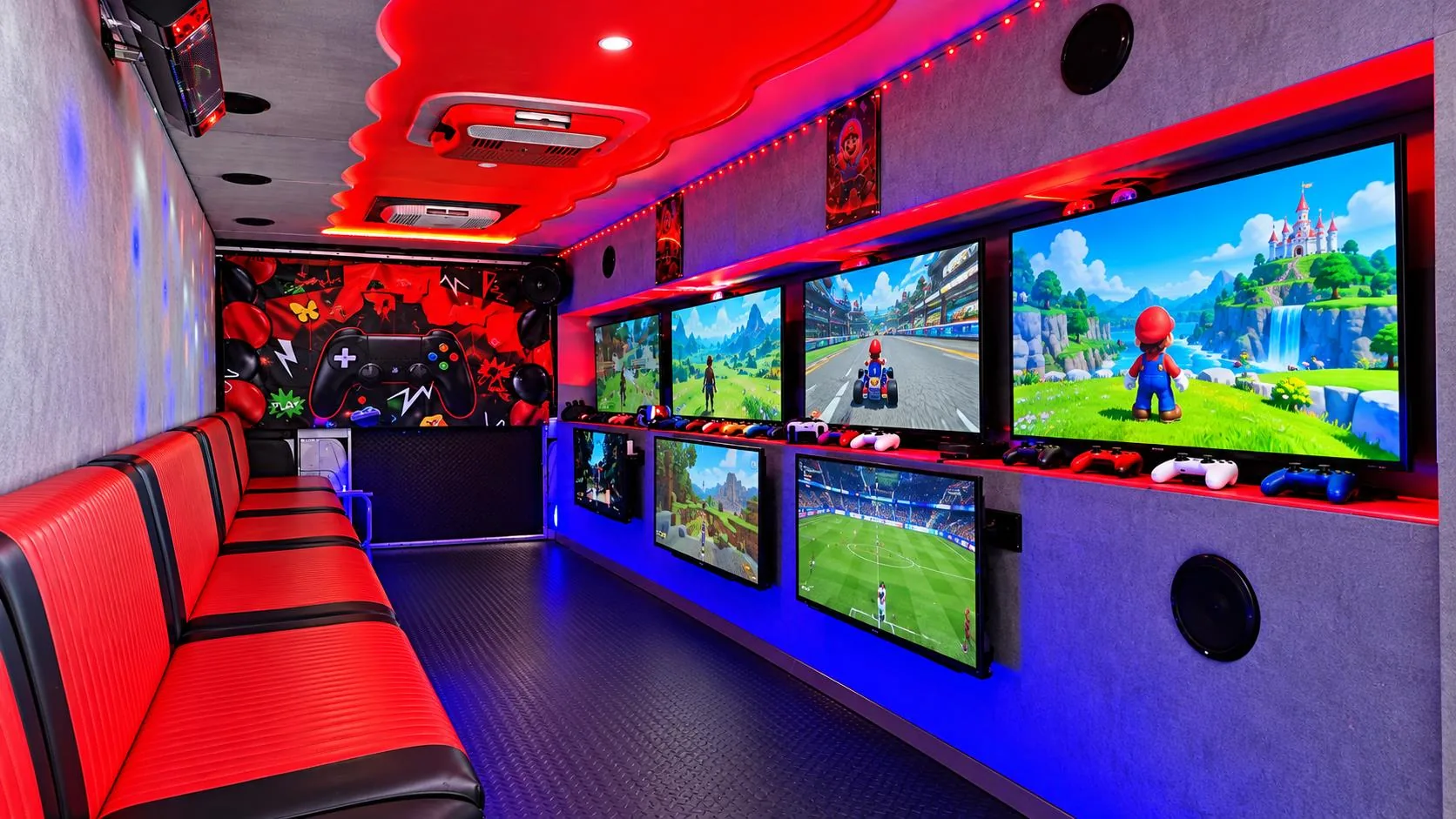 the video game truck gaming lounge