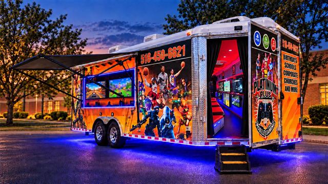 Illustration of a video game truck